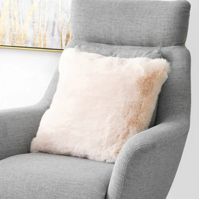 Gambar Informa Bantal Sofa Frosty Faux Fur 45x45 cm - Krem