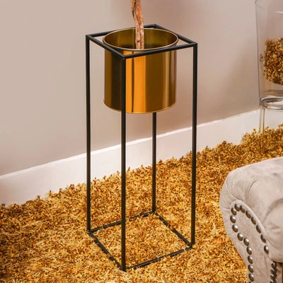 Gambar Informa Pot Tanaman Dengan Stand 70.5 cm - Gold