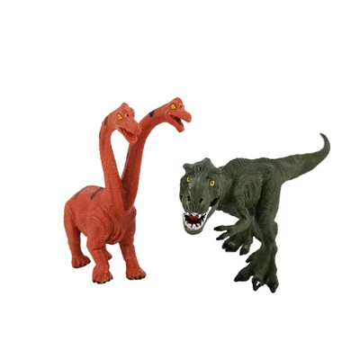 Gambar Kiddy Star Figure Bachiosaurus & Trex Dengan Kandang