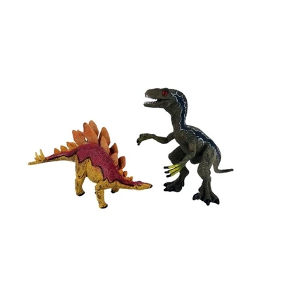 Gambar Kiddy Star Figure Stegosaurus & Velocisaurus Dengan Kandang