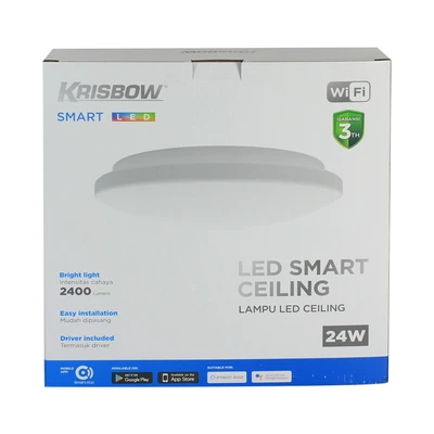 Gambar Krisbow Sync Smart Lampu Langit-langit Wifi 24 Watt