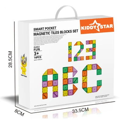 Gambar Kiddy Star Set 14 Pcs Magnetic Tiles Blocks