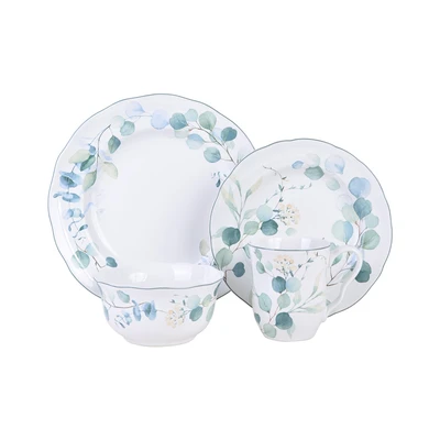 Gambar Appetite Perlengkapan Makan Ivy Leaf Set 16 pcs - Biru