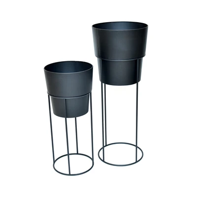 Gambar Informa Pot Dengan Stand Set 2 pcs - Hitam