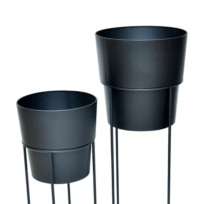 Gambar Informa Pot Dengan Stand Set 2 pcs - Hitam