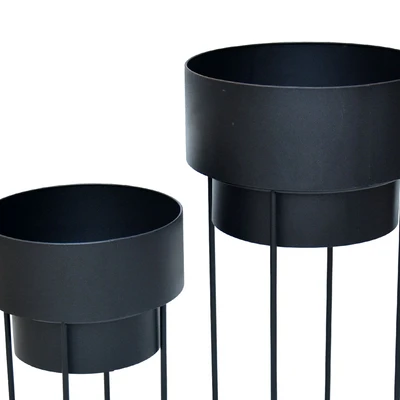 Gambar Informa Pot Tanaman Dengan Stand 75.5 cm Set 2 pcs - Hitam
