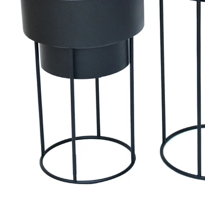 Gambar Informa Pot Tanaman Dengan Stand 75.5 cm Set 2 pcs - Hitam