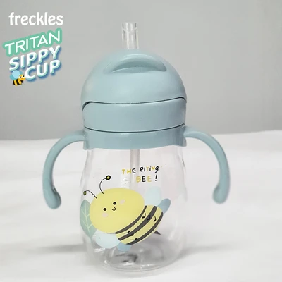 Gambar Okiedog Freckles Botol Minum Anak Tritan Sippy Bee - Biru