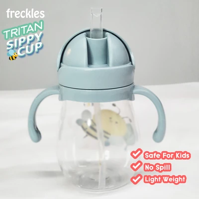 Gambar Okiedog Freckles Botol Minum Anak Tritan Sippy Bee - Biru