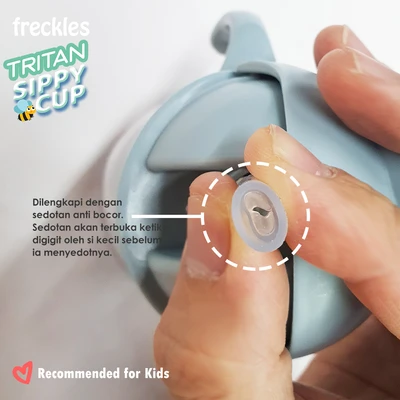 Gambar Okiedog Freckles Botol Minum Anak Tritan Sippy Bee - Biru