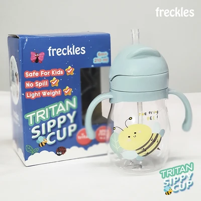 Gambar Okiedog Freckles Botol Minum Anak Tritan Sippy Bee - Biru