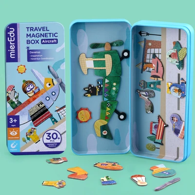 Gambar Mieredu Puzzle Travel Magnetic Box Aircraft