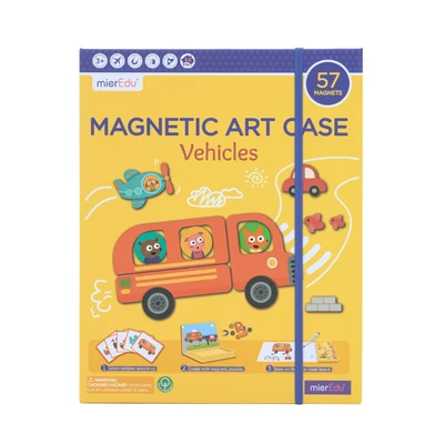 Gambar Mieredu Puzzle Magnetic Art Case Vehicles