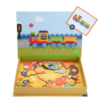 Gambar Mieredu Puzzle Magnetic Art Case Vehicles