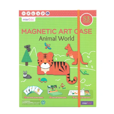 Gambar Mieredu Puzzle Magnetic Art Case Animal World