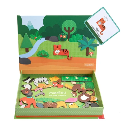 Gambar Mieredu Puzzle Magnetic Art Case Animal World