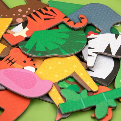 Gambar Mieredu Puzzle Magnetic Art Case Animal World