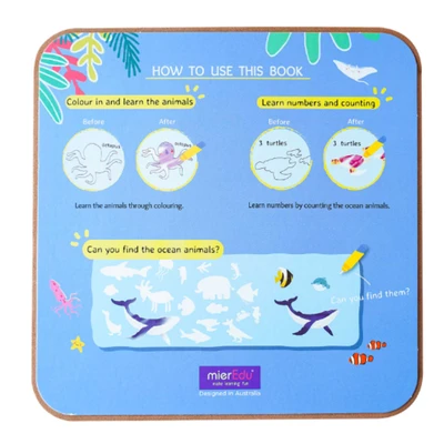 Gambar Mieredu Set Magic Water Doodle Book Sea World