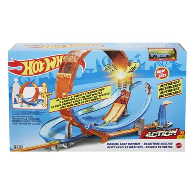 Gambar Hot Wheels Playset Actmassive Loop Mayhem Gtv14