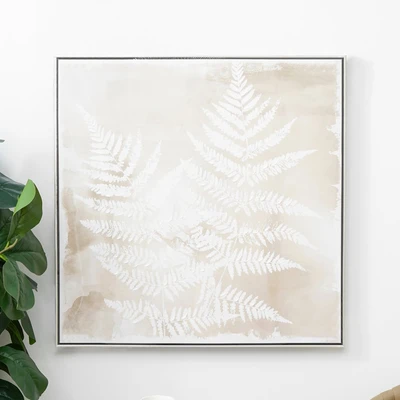 Gambar Informa Lukisan Kanvas Handmade & Print Leaves 82.5x82.5 cm - Mix