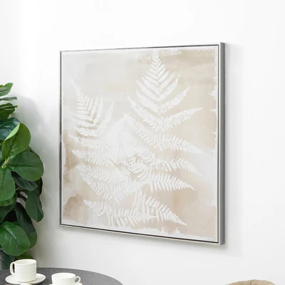 Gambar Informa Lukisan Kanvas Handmade & Print Leaves 82.5x82.5 cm - Mix