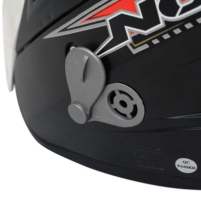 Gambar Hbc Nozz Helm Half Face Motor Doff - Hitam