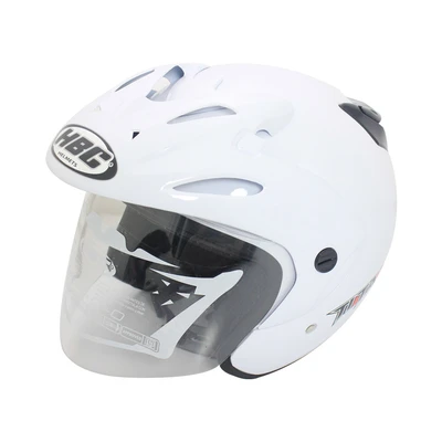 Gambar Hbc Titan Helm Half Face Motor Gloss - Putih