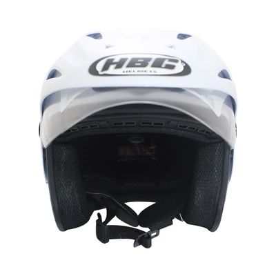 Gambar Hbc Titan Helm Half Face Motor Gloss - Putih