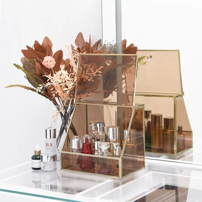 Gambar Informa Kotak Kosmetik Dengan Tutup 24x16x22 cm - Gold