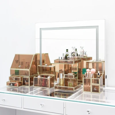Gambar Informa Organizer Kosmetik 15.5x11.2x21 cm - Gold