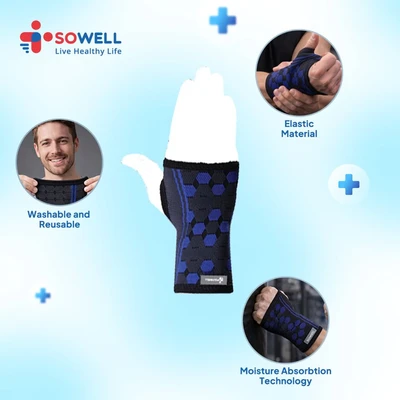 Gambar Sowell Ukuran S Penopang Pergelangan Tangan Elastis Sscw901