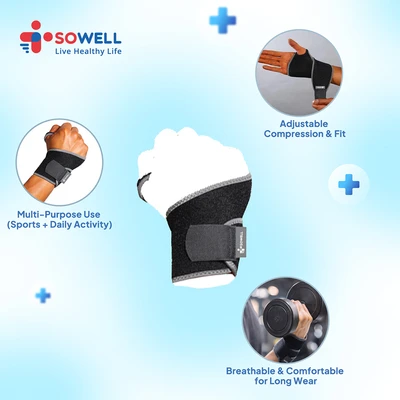 Gambar Sowell Neoprene Penopang Pergelangan Tangan Sspw803
