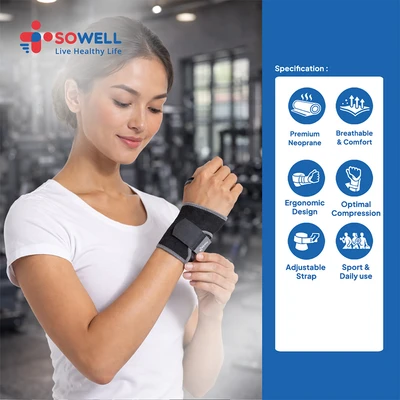 Gambar Sowell Neoprene Penopang Pergelangan Tangan Sspw803