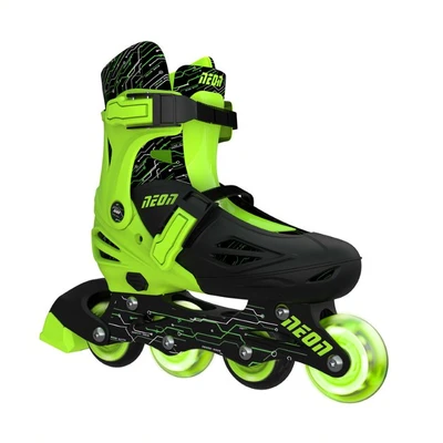 Gambar Neon Ukuran 34-37 Sepatu Roda Combo - Hijau