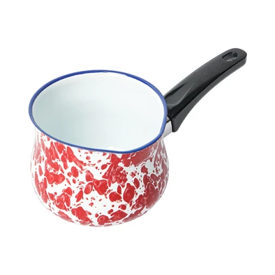 Gambar Kichero Ejiri Panci Susu Enamel Swirl - Merah