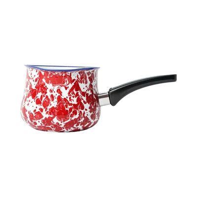 Gambar Kichero Ejiri Panci Susu Enamel Swirl - Merah
