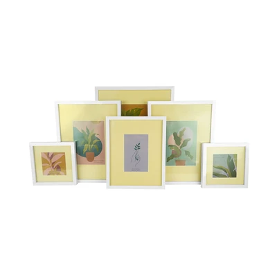 Gambar Informa Bingkai Foto MDF Mix Size Set 6 Pcs - Putih