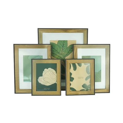 Gambar Informa Bingkai Foto MDF Mix Size Set 5 Pcs - Cokelat Tua