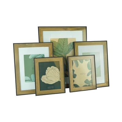 Gambar Informa Bingkai Foto MDF Mix Size Set 5 Pcs - Cokelat Tua