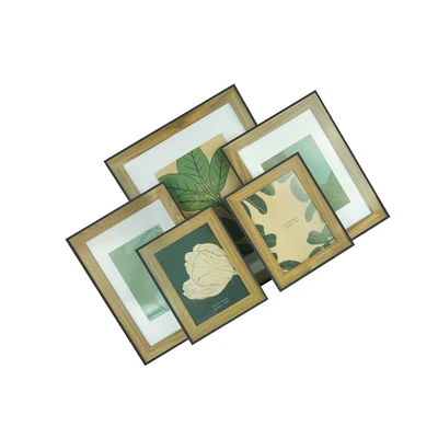 Gambar Informa Bingkai Foto MDF Mix Size Set 5 Pcs - Cokelat Tua