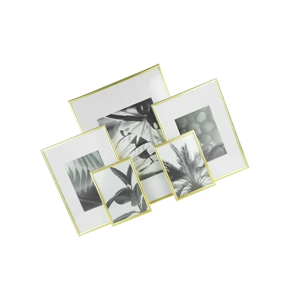 Gambar Informa Bingkai Foto MDF Mix Size Set 5 Pcs - Gold