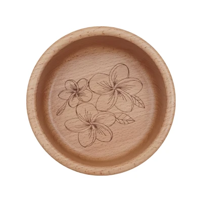 Gambar Pendopo 12 Cm Frangipani Mangkuk Kayu Beech