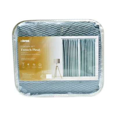 Gambar Informa Gorden 140x300 Cm Set French Pleat Blackout - Scales Mint