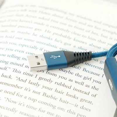 Gambar Ataru Kabel Charger USB 3-in-1 Aluminium - Biru