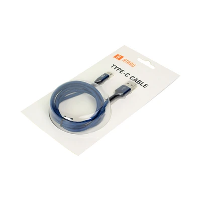 Gambar Ataru Kabel Charger Braided Usb To Type C - Biru