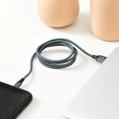 Gambar Ataru Kabel Charger Lightning Braided - Biru