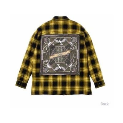 Gambar BTS Ukuran XL Flannel Shirt - Cokelat