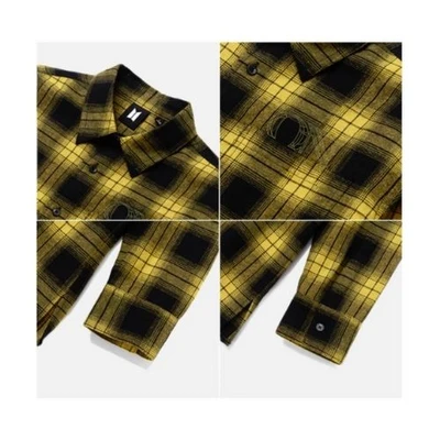 Gambar BTS Ukuran XL Flannel Shirt - Cokelat