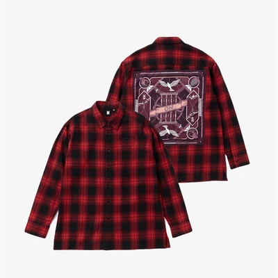 Gambar Bts Ukuran M Flannel Shirt - Merah