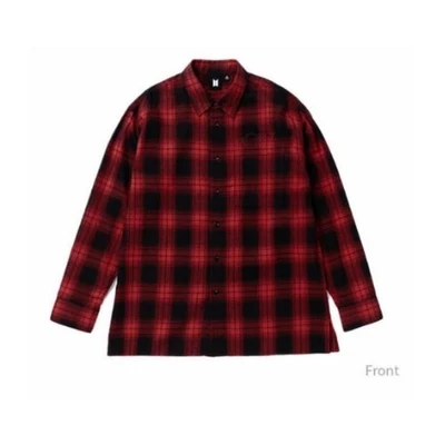Gambar BTS Ukuran XL Flannel Shirt - Merah
